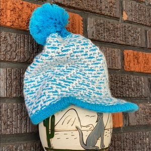 MAMMUT beanie-turquoise and white